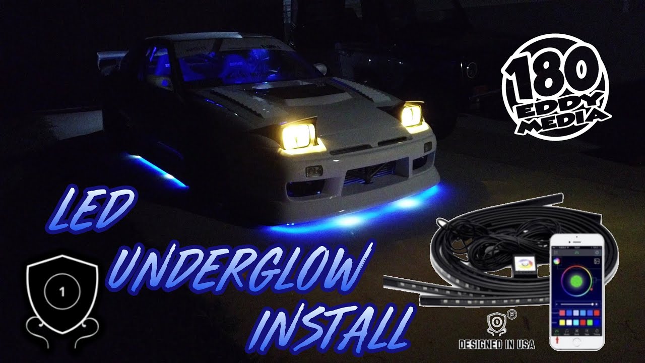 LED underglow install 240sx