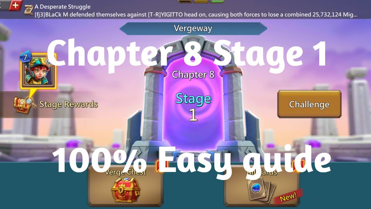 Lords mobile Vergeway chapter 8 Stage 1 easiest guide