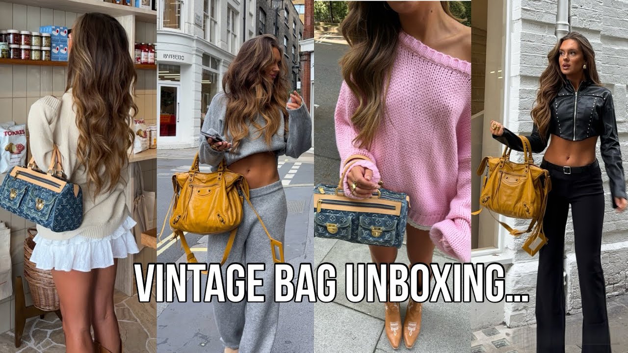 VINTAGE BAG UNBOXING & REVIEW! BALENCIAGA CITY BAG & LOUIS VUITTON DENIM NEO SPEEDY