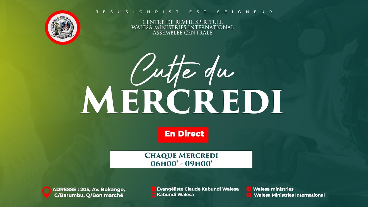 𝗗𝗶𝗿𝗲𝗰𝘁 : 𝗖𝗨𝗟𝗧𝗘 𝗗𝗨 𝗠𝗘𝗥𝗖𝗥𝗘𝗗𝗜 𝟮𝟴 𝗝𝗔𝗡𝗩𝗜𝗘𝗥 𝟮𝟬𝟮𝟲 (𝗔𝗩𝗘𝗖  𝗘𝘃. 𝗖𝗟𝗔𝗨𝗗𝗘 𝗞𝗔𝗕𝗨𝗡𝗗𝗜 𝗪𝗔𝗟𝗘𝗦𝗔 )