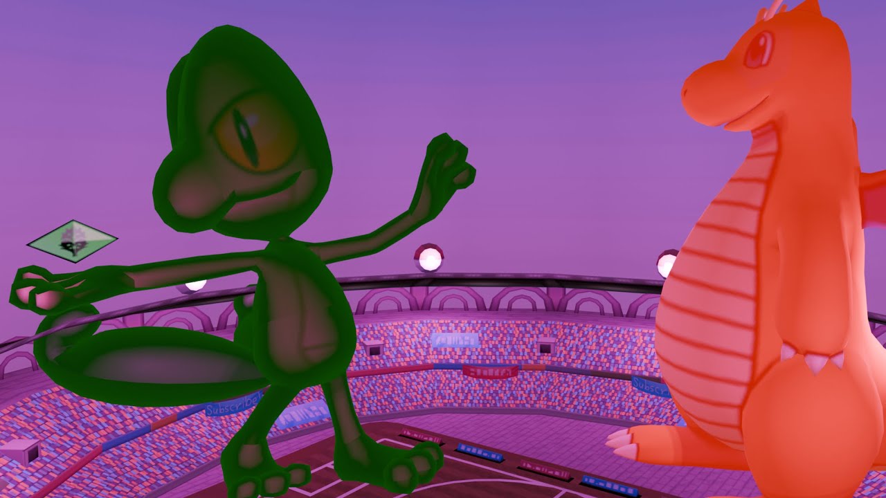 Kaede vs Mari, Part 2 [Macro Dragonite and Treecko Growth/Inflation Animation]
