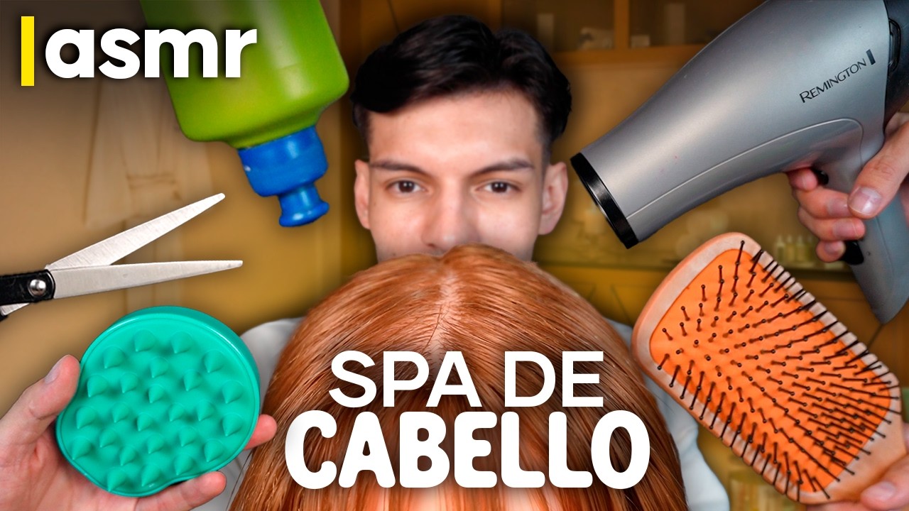 ASMR español ATENCIÓN PERSONAL para dormir spa de cabello