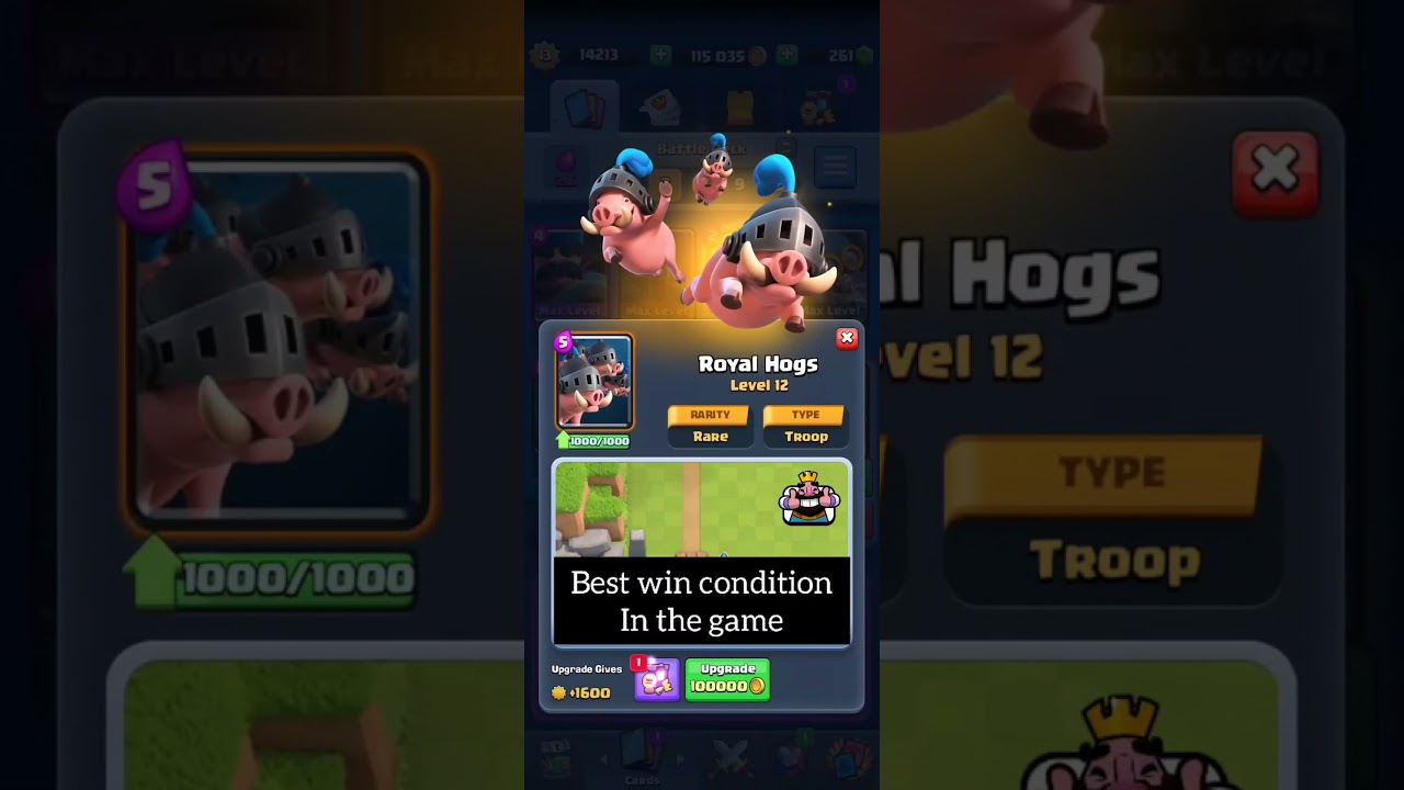 Maxing BEST Royal Hogs deck🤤Clash Royale