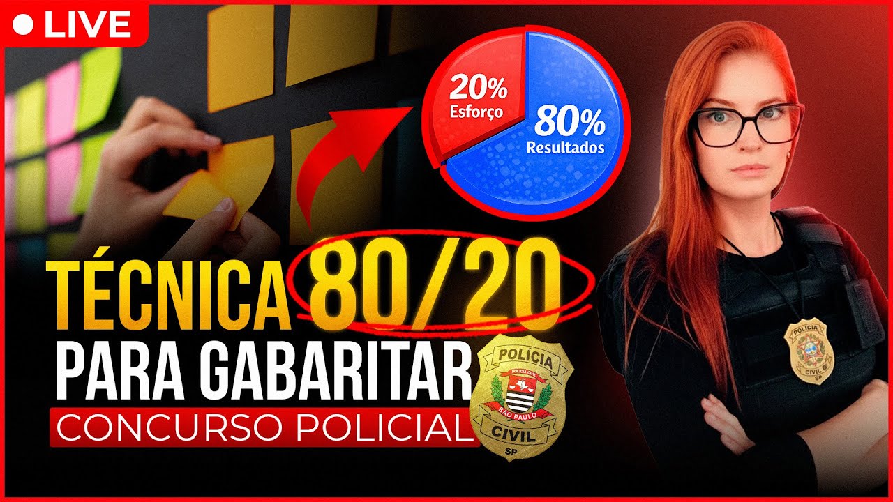 TÉCNICA DO BLOCO 80/20 PARA GABARITAR CONCURSO POLICIAL - OPERAÇÃO RESGATE