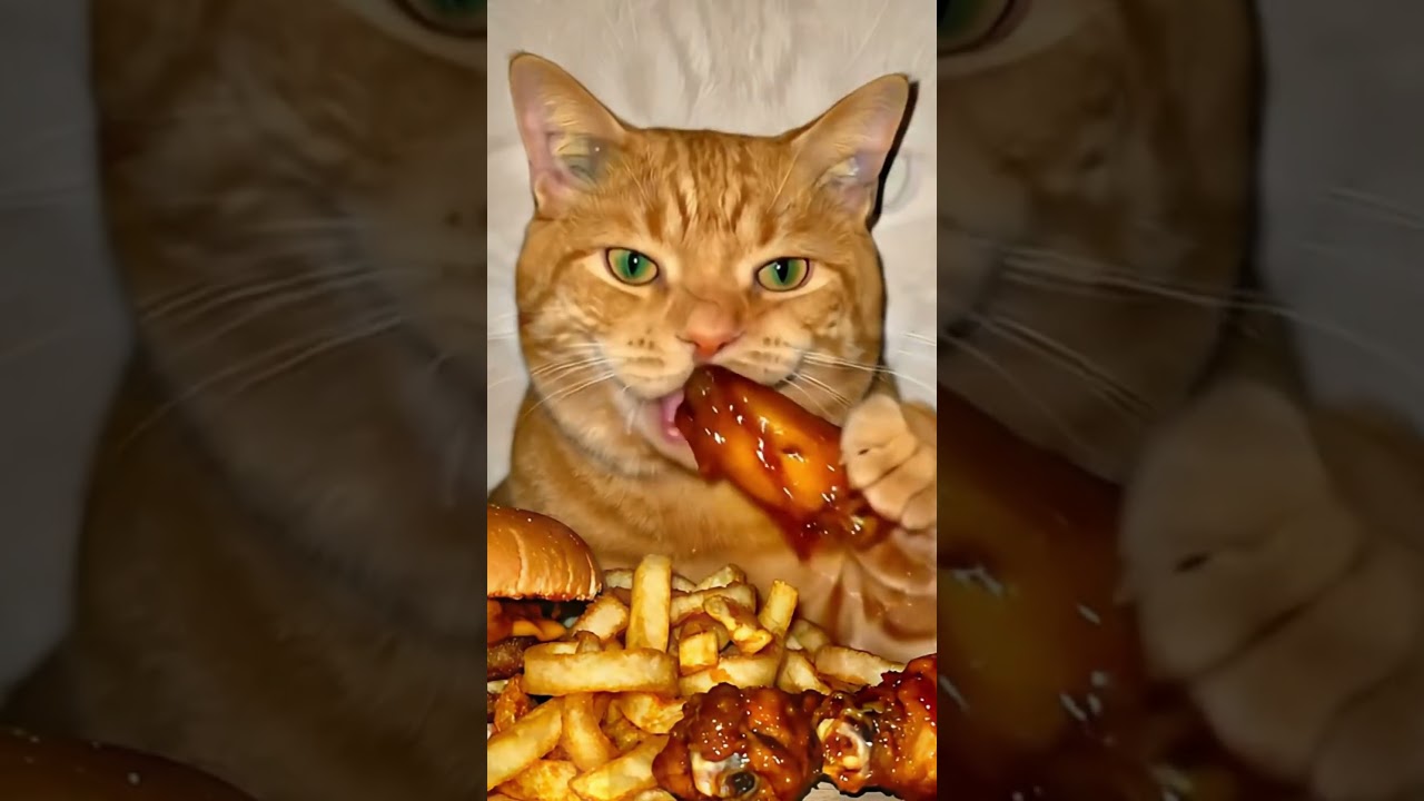 Cute Cat Eating ASMR  #mukbang #foodiechronicles #eatingsounds #eatingasmr #food #foodasmr #eating