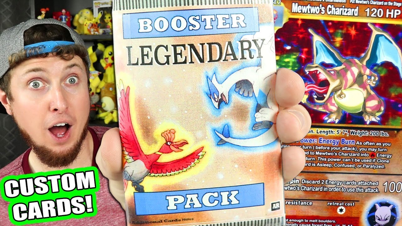 MEWTWO'S CHARIZARD GOT ITS OWN CARD? Opening Custom Pokemon Cards & Packs!