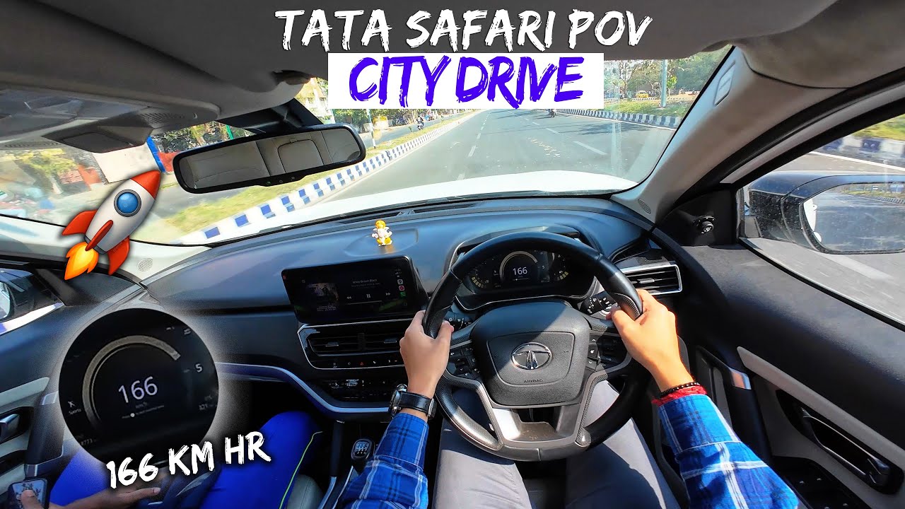 Tata Safari (4K POV) | City Drive - Diesel Power | 166 kmph