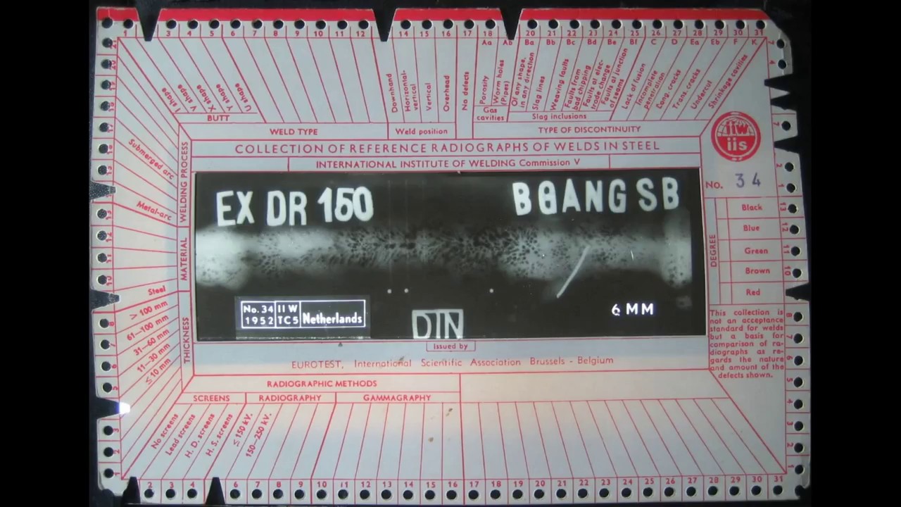 Film IIW Collection Of Reference Radiographs Of Weld In Stell
