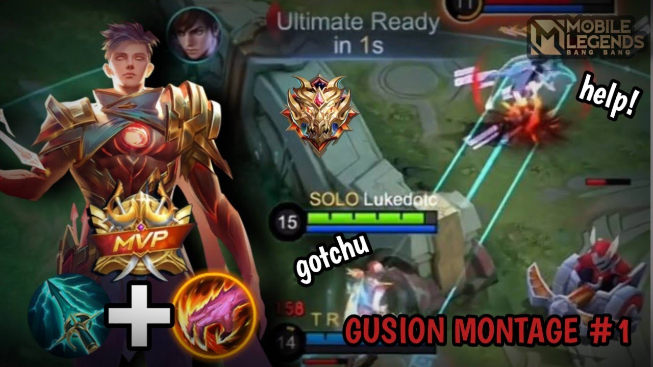 NO WAY TO RUN! | SIMPLE GUSION COMBO | GUSION JUNGLER MONTAGE PART 1 | MOBILE LEGENDS 