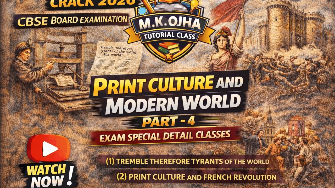 Crack CBSE 2026 exam print culture and modern world French revolution and print