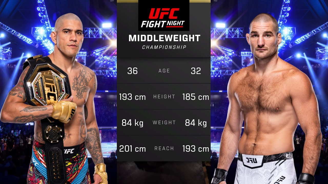 Alex Pereira vs Sean Strickland Full Fight - UFC 5 Fight Night
