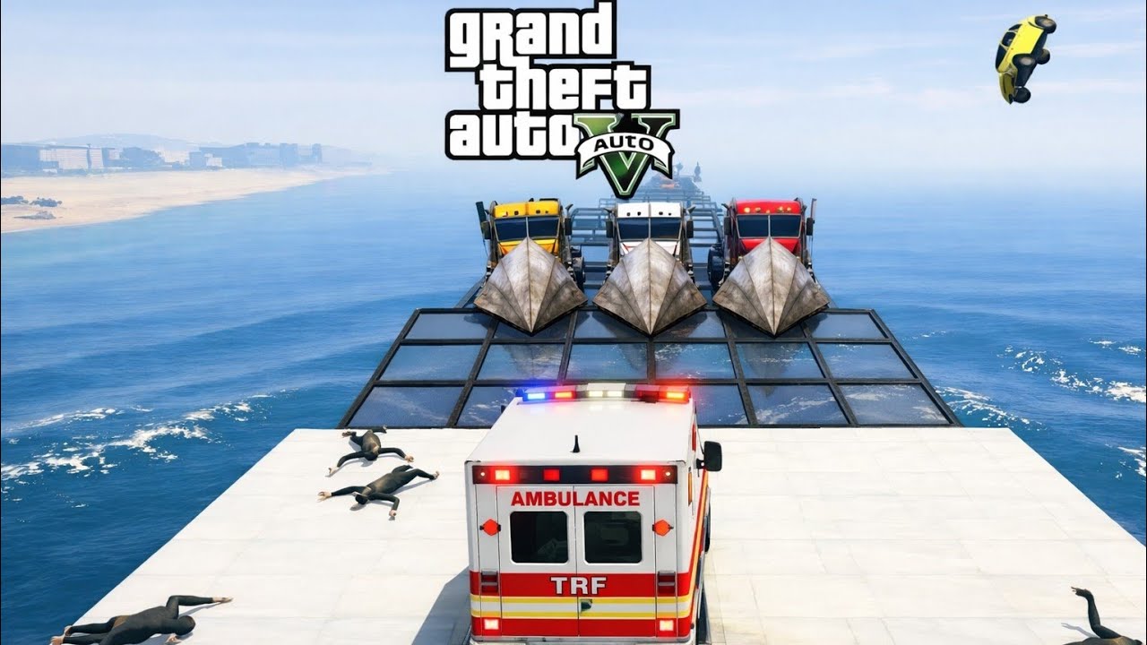 Car vs Car Parkour Race GTA V |  People Crying After Play This Race  | 