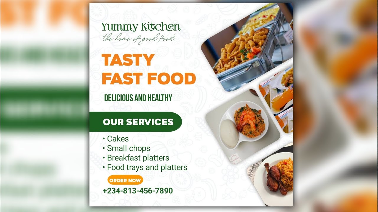 Fast Food Design || how to create a good flyer in PIXELLAB.
