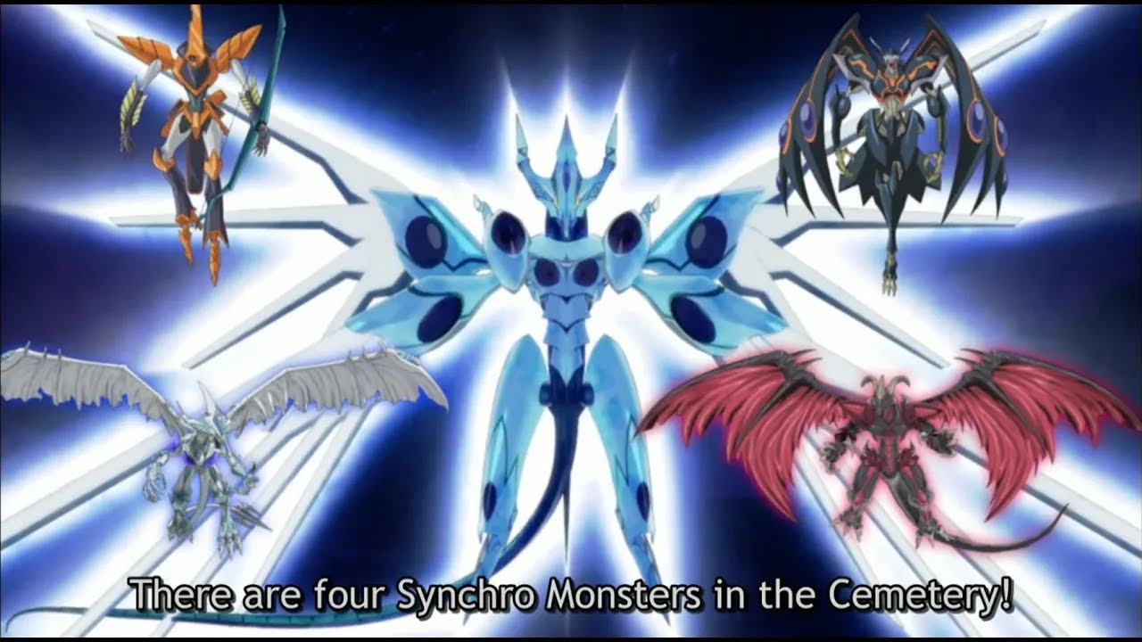 Yusei Synchro Summons Savior Star Dragon to Defeat Godwin and Vanquish the King of the Underworld!