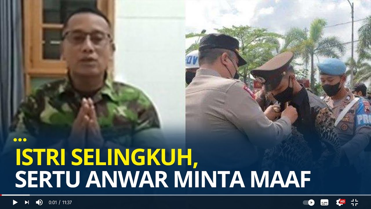 Sertu Anwar Unggah Video Permintaan Maaf, Buntut Istri Selingkuh Dengan Aipda AL