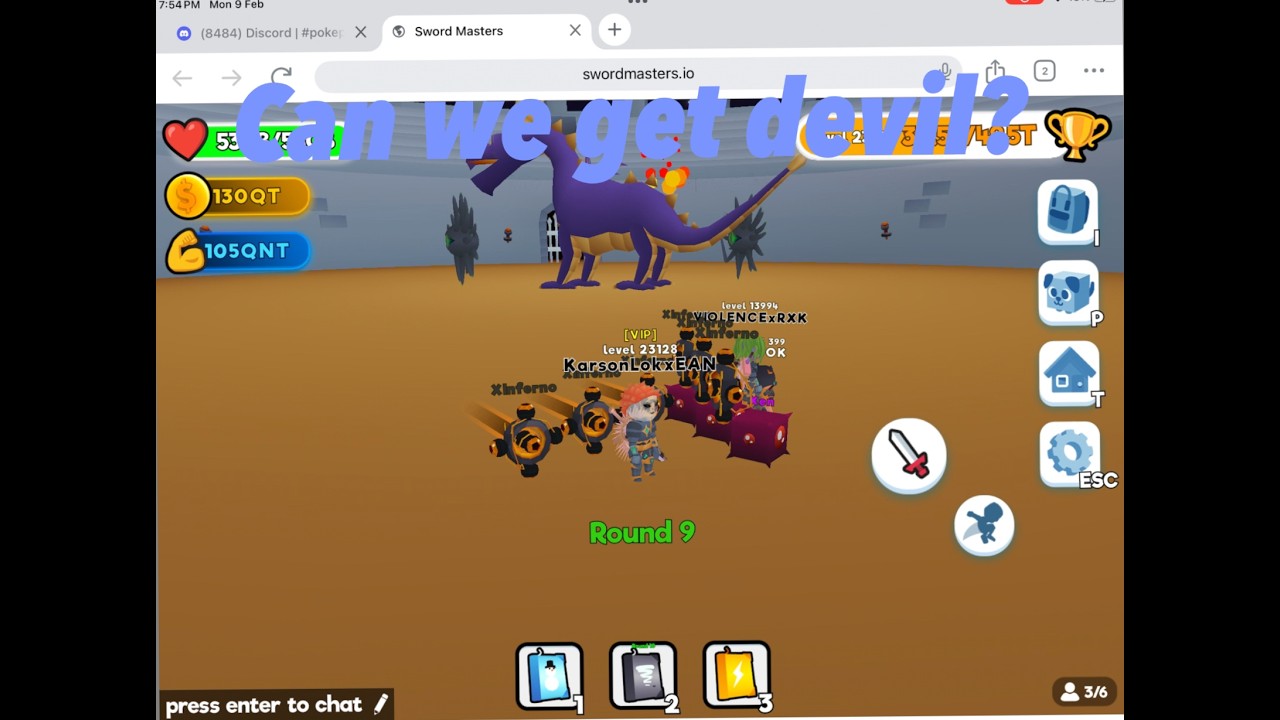 Grinding arena with VIOLENCED BLOOK until we get devil day 3