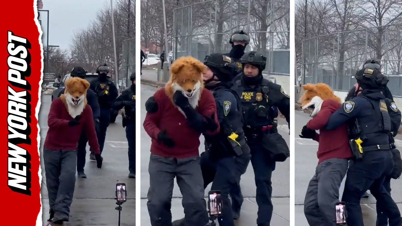Watch ICE Mercilessly Take Down Dancing Fox Protester