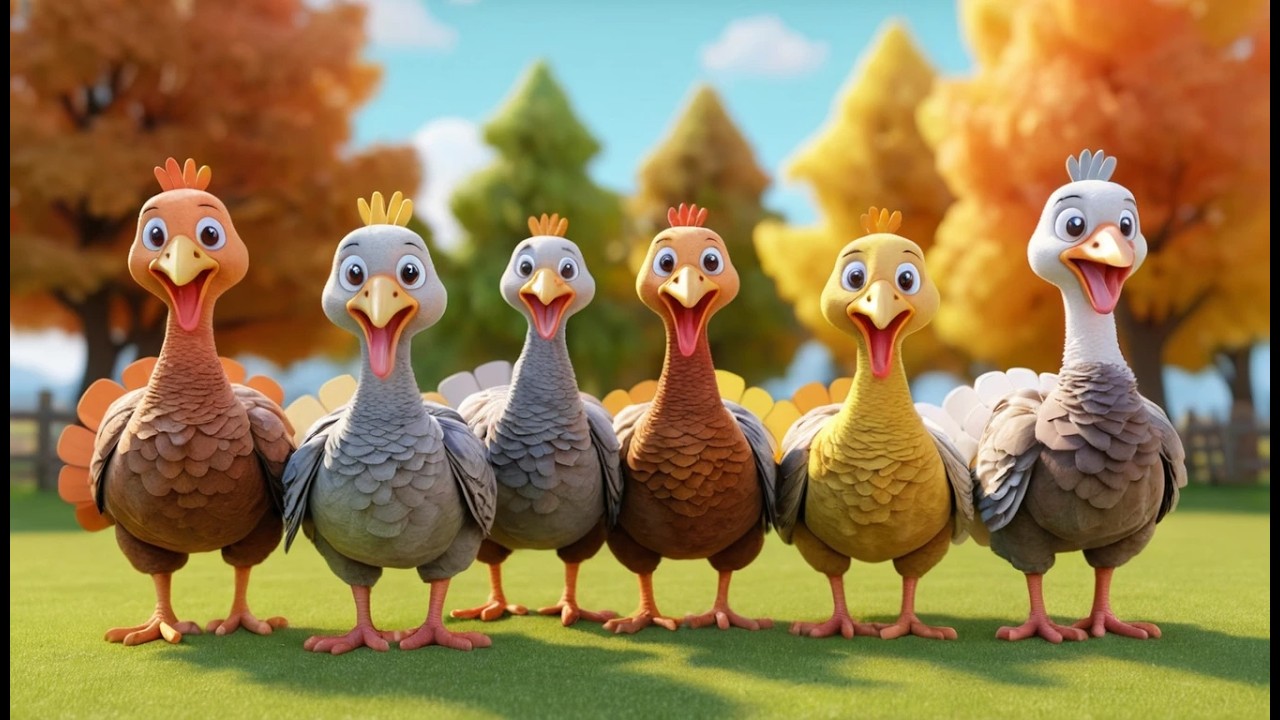 Fünf kleine Truthähne quaken quaken quaken | Lustiges Tierlied & Kinderlieder