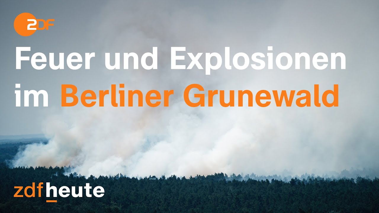 Feuer und heftige Explosionen im Berliner Grunewald | ZDF Mittagsmagazin