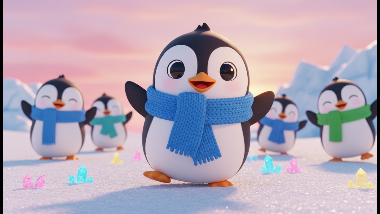 Pinguin Lied für Kinder 🐧 | Fröhliche Pinguin Parade im Schnee | Kinderlieder Deutsch