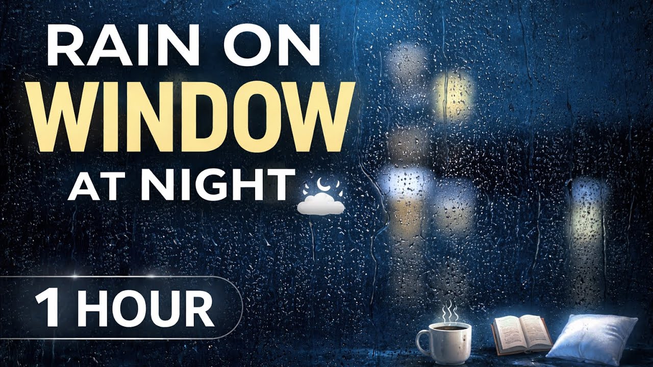 Relaxing Rain on Window 🌧️ | 1 Hour Sleep Sounds | Reduce Anxiety & Deep Sleep