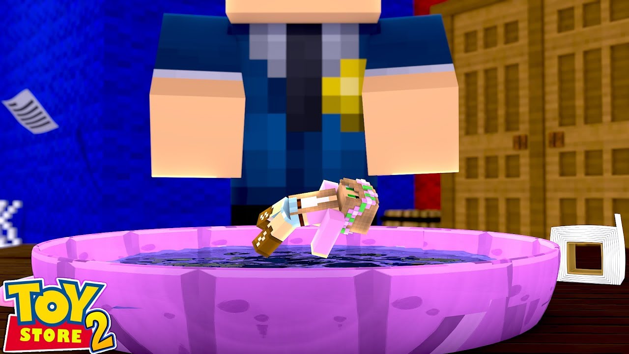 LITTLE KELLY GETS FLUSHED IN THE NEW STORE!| Minecraft Toystore