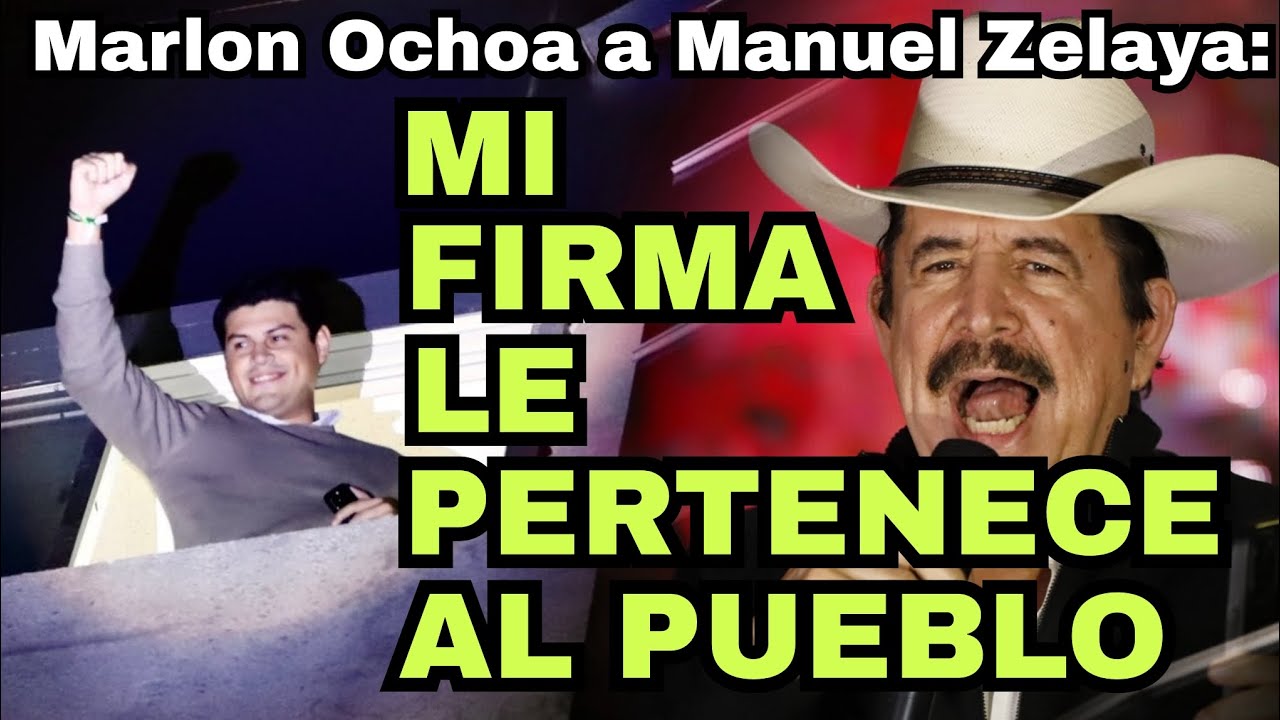 Marlon Ochoa HABLA con Manuel Zelaya: NO FIRMAR&Aacute; DECLARATORIA dijo