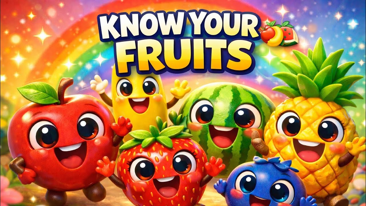 Fruit Friends Parade 🍎🍌🍉 | Learn Fruits for Kids | Fun Educational Cartoon Song #youtubekids #shorts