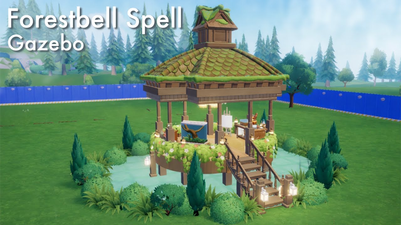 Forestbell Spell Gazebo + Fake Pond 🌿 | Heartopia building ideas