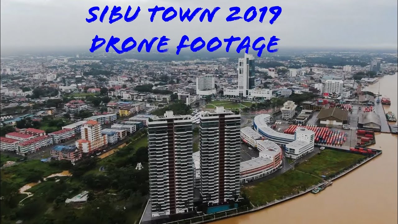 Bandar Sibu Sarawak Drone Footage
