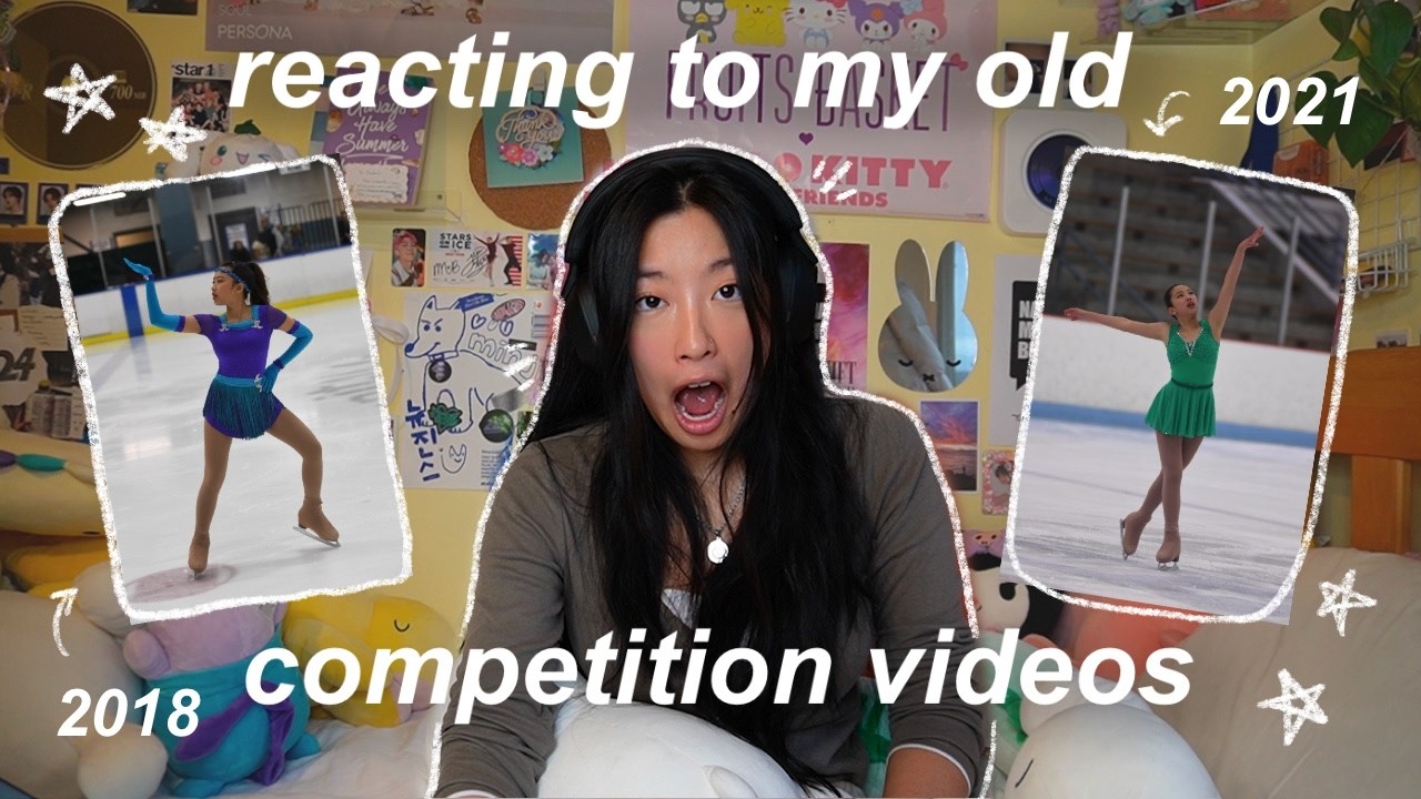reacting to my old competition programs + exhibitions 🥺 | seeing how much my skating has improved