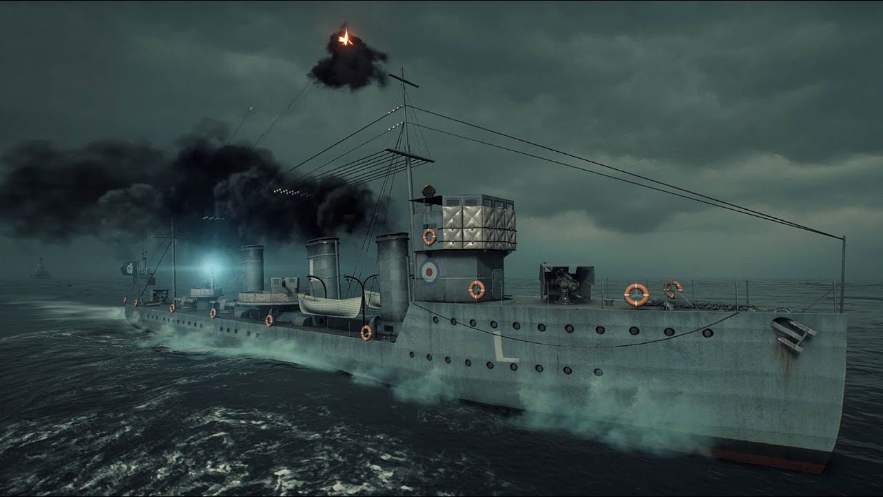 Enjoying Naval Warfare Chaos in L-Class Destroyer Ship in BATTLEFIELD 1
