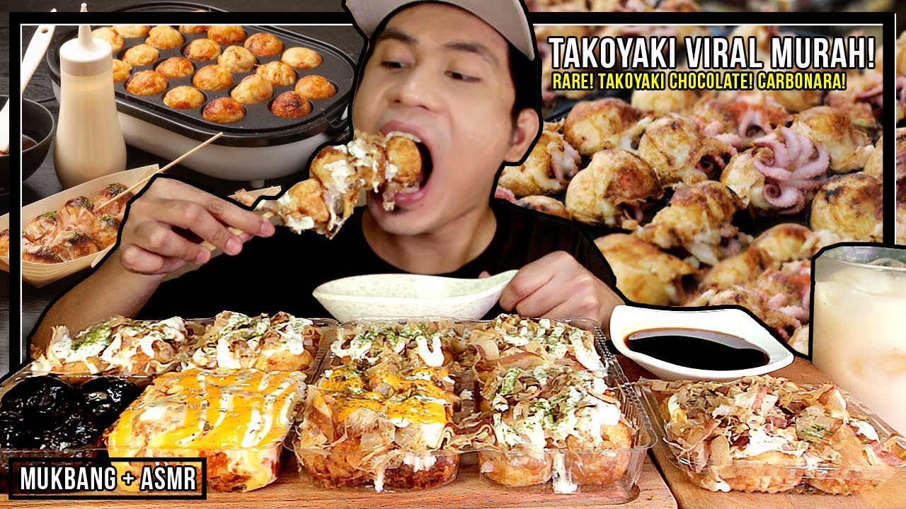 RARE! TAKOYAKI PERISA COKLAT CARBONARA UNBRAINABLE 😱 | MUKBANG MALAYSIA