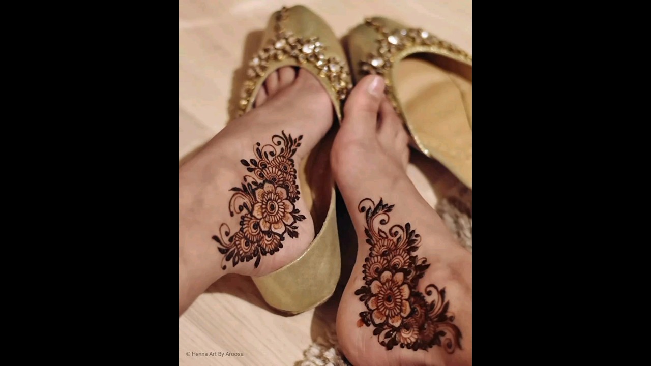 Beautiful feet mehndi designs with khussa #eid special #viral #trending