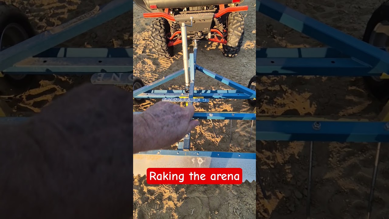 Greystone  arena rake works well with the Segway. #horse #farming #equine