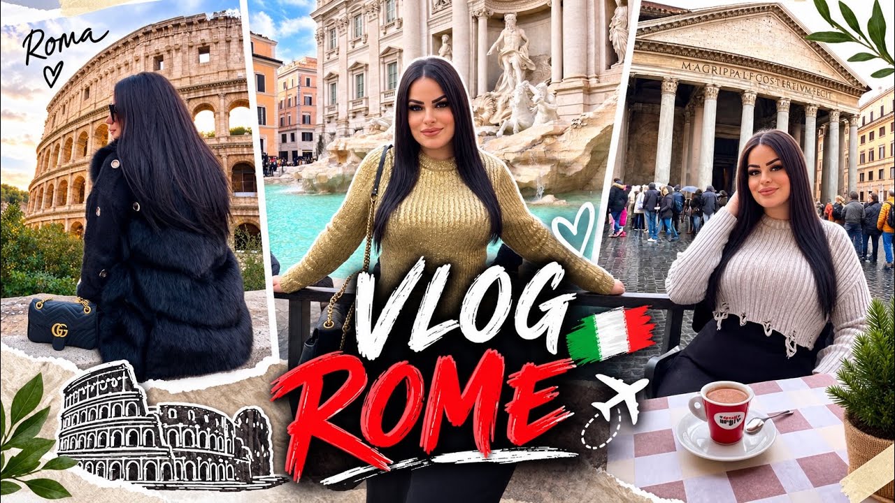 سفري إلى روما إطاليا 🥰 الفندق Vlog Rome Italie 🇮🇹et hôtel The hive #algerienne #جزائرية