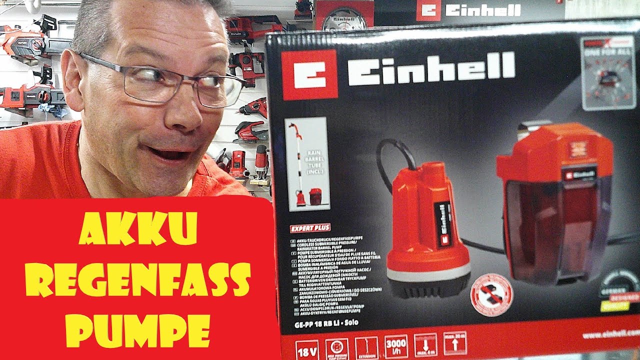 Einhell Akku Regenfass Klarwasser Pumpe GE-PP 18 RB Li powerXchange #einhellharry