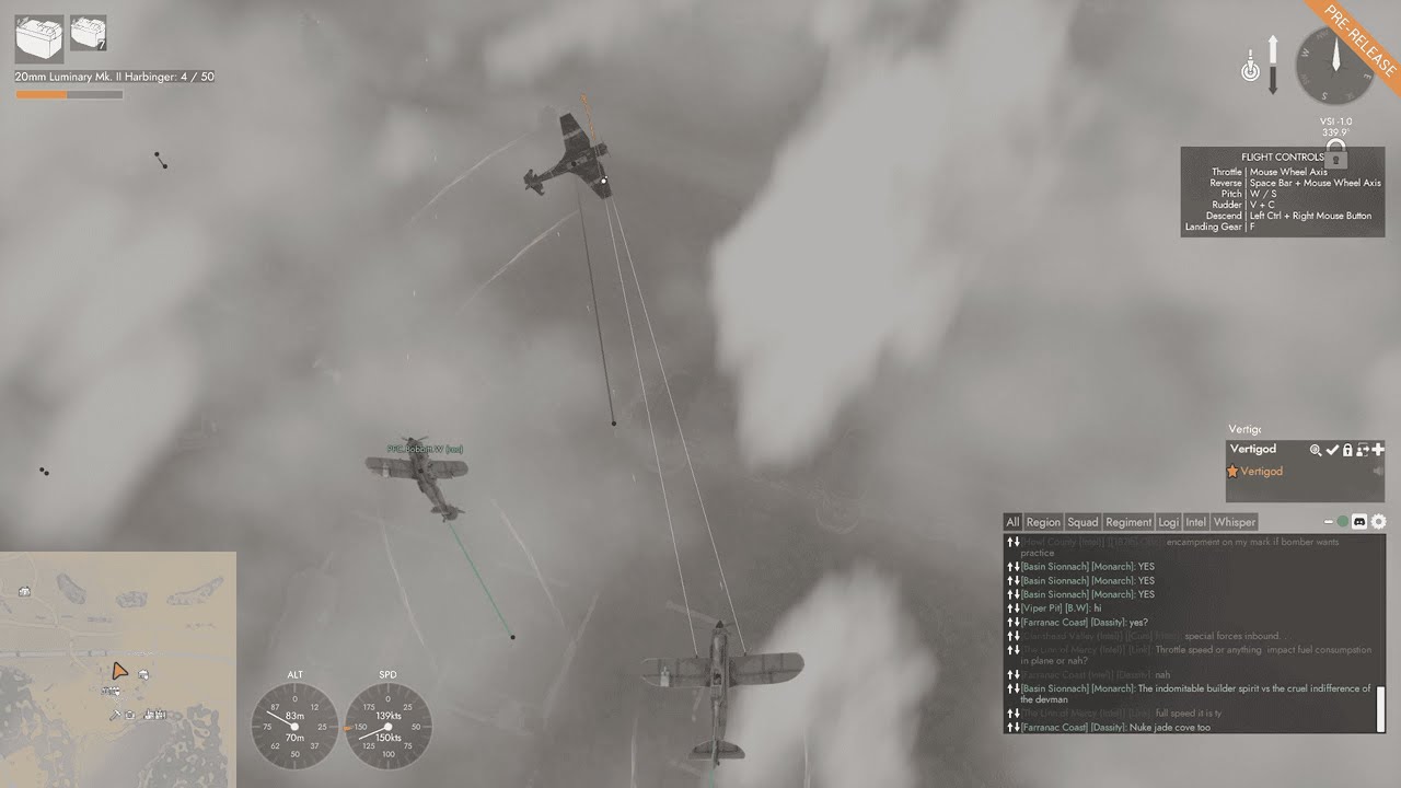 My 1st dogfight and air to sea & land combat test! ✈️🔫 Foxhole Airborne