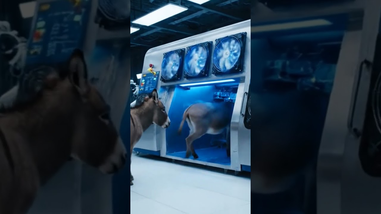 Donkey meat processing #aivideo #aiautomation #aishorts #meatprocessing #ai #film