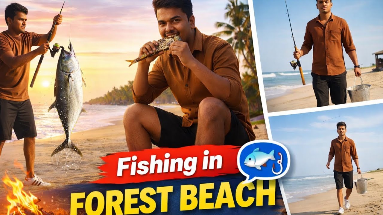 Survival Fishing Near Forest Beach | Calm Cinematic ASMR 