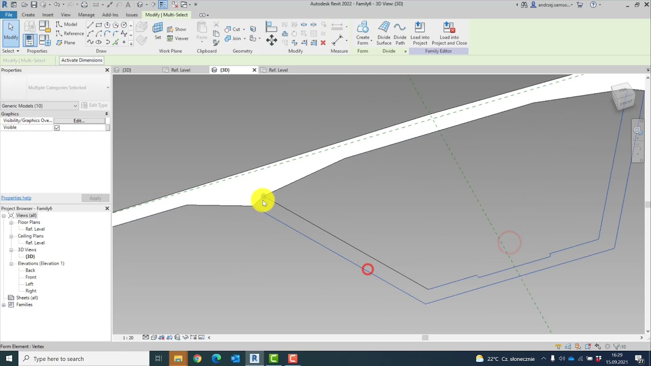 Creating a segment of a bridge as the adaptive component