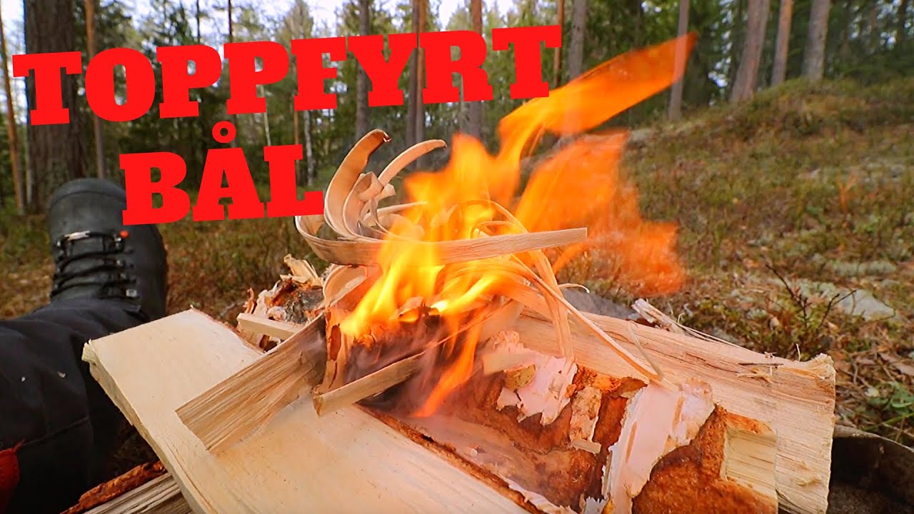 Toppfyrt bål ypperlig til friluftsliv