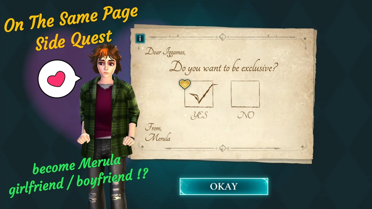 On The Same Page Side Quest Exclusive With Merula Harry Potter Hogwarts Mystery