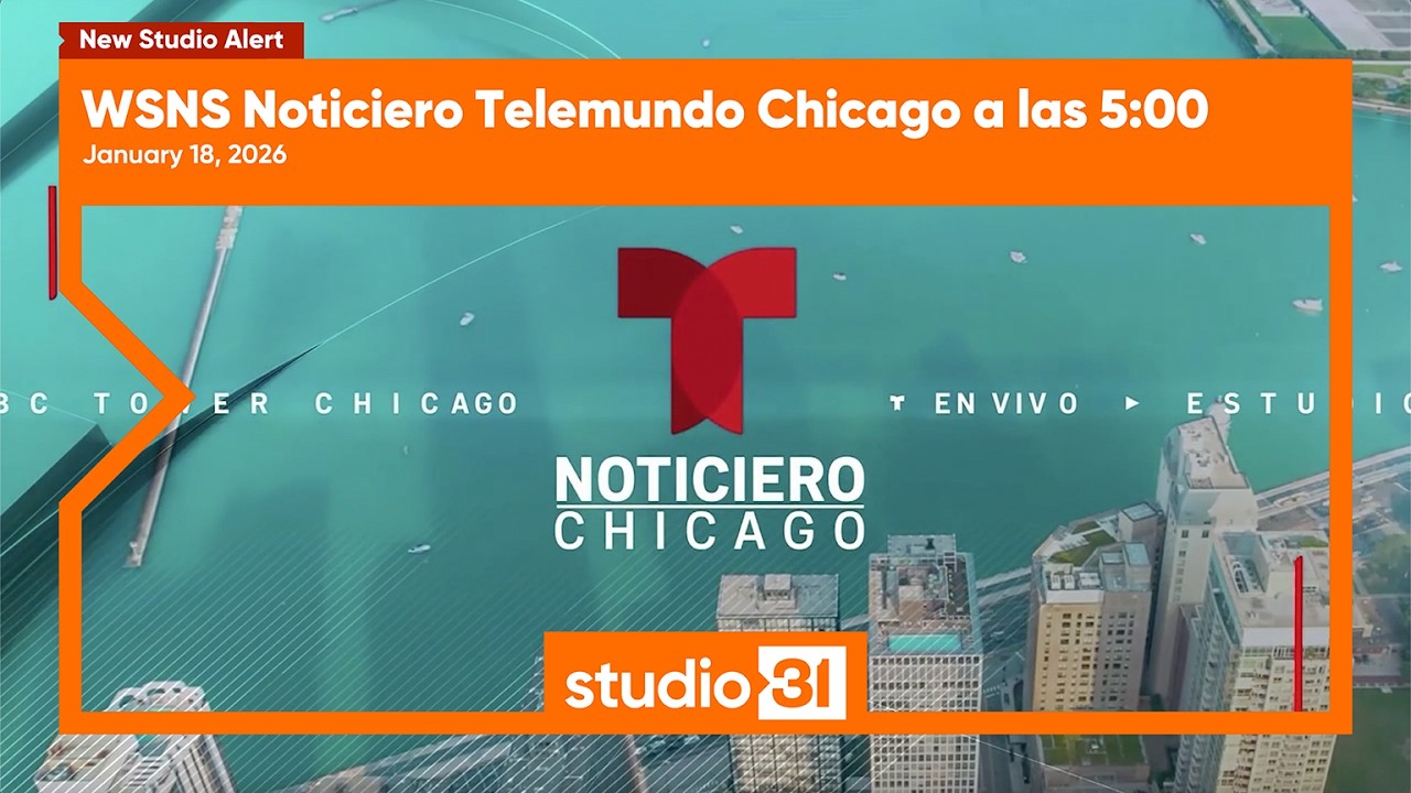 WSNS Noticiero Telemundo Chicago a las 5:00 (Full), 1/18/2026 (New Studio)