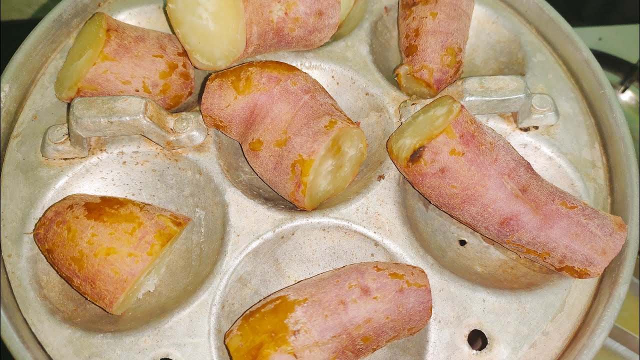 How to boil sweet potato in idly pot/sakkaravalli kilangu recipe in tamil/