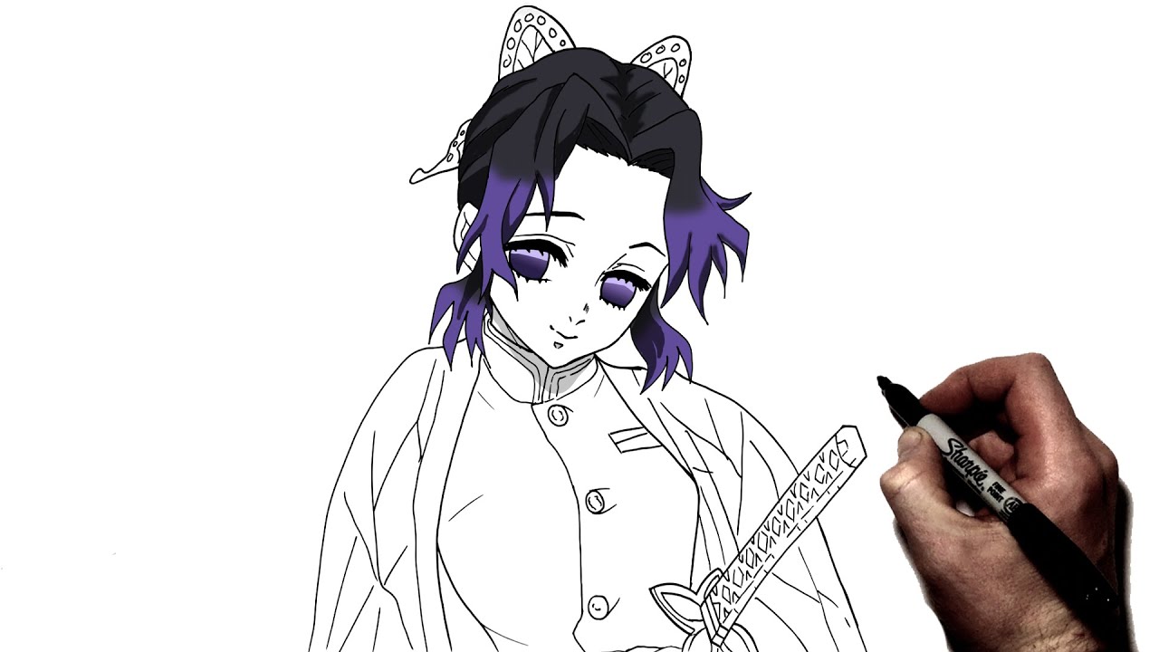 How To Draw Shinobu Kocho | Step By Step | Demon Slayer