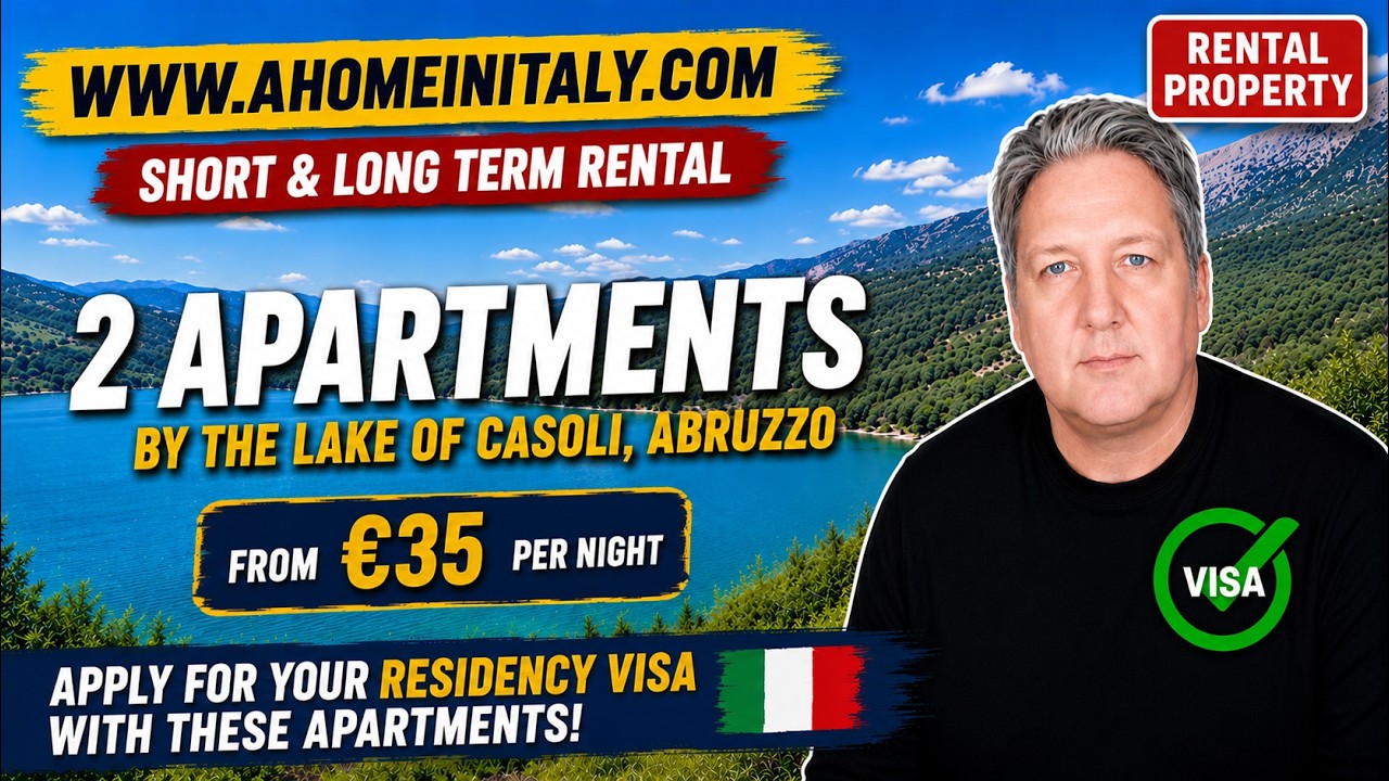🇮🇹 2 Apartments by Lake Casoli, Abruzzo | From &euro;35/Night | Residency Visa Friendly