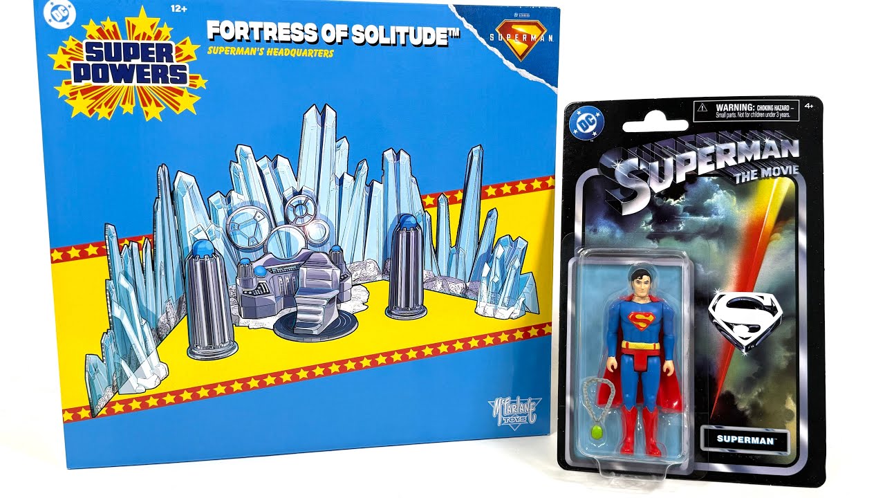 Spin Master 1978 Christopher Reeve Superman Retro with McFarlane Super Powers Fortress of Solitude