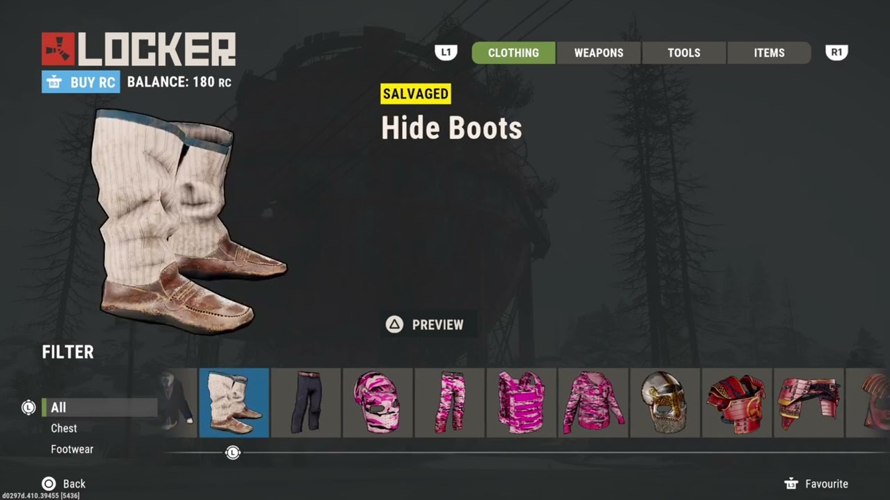 All of my rust console skins as of 22/09/24