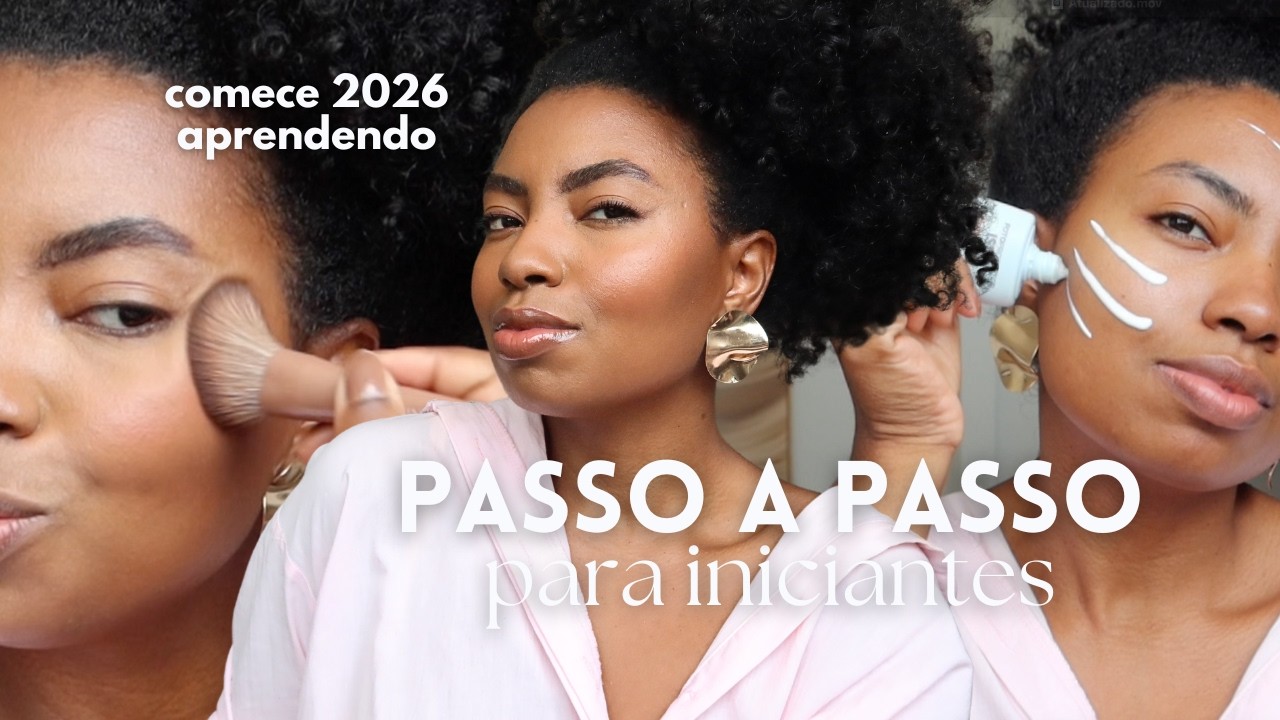 AULA DE AUTOMAQUIAGEM PARA INICIANTES MAKE FÁCIL PARA PELE NEGRA Camila Nunes